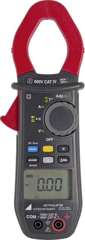 Gossen Metrawatt METRACLIP 85 Miernik cęgowy, Multimetr cyfrowy CAT III 1000 V, CAT IV 600 V Wyświetlane liczby: 6000