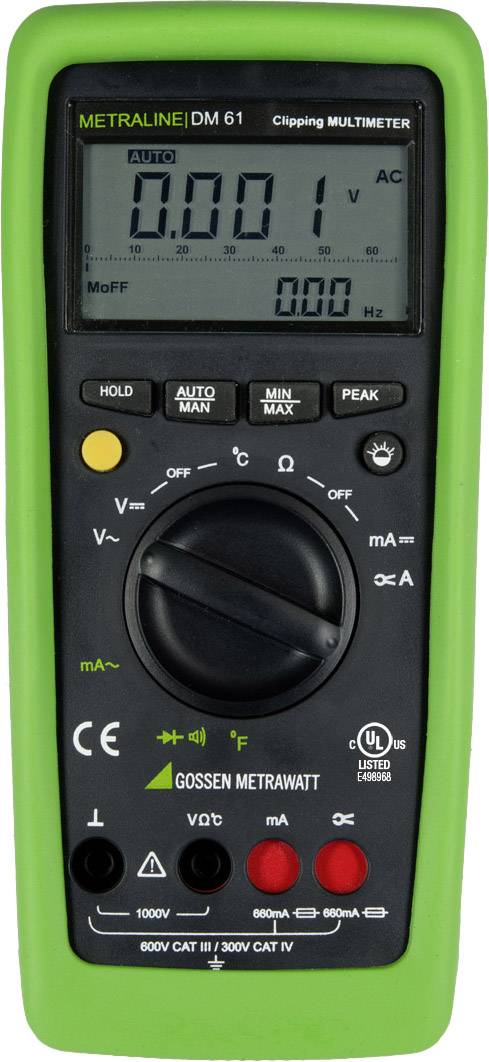 Gossen Metrawatt METRALINE DM 61 Multimetr cyfrowy CAT III 600 V, CAT IV 300 V Wyświetlane liczby: 6600