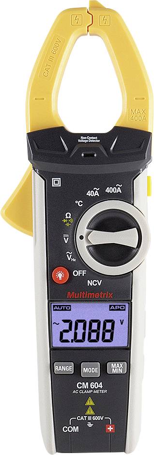 Multimetrix CM 604 Miernik cęgowy cyfrowy torba CAT III 600 V Wyświetlane liczby: 4000 - obrazek 1