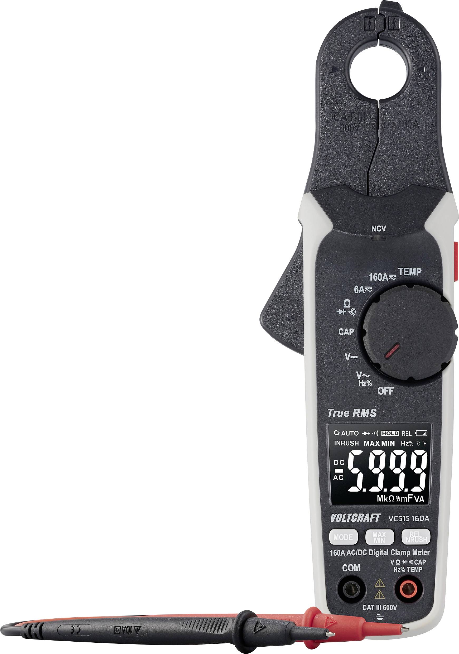 VOLTCRAFT VC515 160A Miernik cęgowy Rozdzielczość 1 mA CAT III 600 V;Wyświetlane liczby: 6000 wysoka precyzja dla prądu - obrazek 1