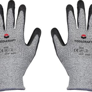 TOOLCRAFT TO-5621613 Włókno HPPE, Polyester, Włókno sztuczne, Poliuretan Rękawice chroniące przed przecięciem Rozmiar rę