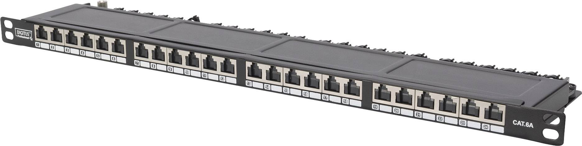 Digitus DN-91624S-SL-SH 24 Porty Patchpanel 483 mm (19") CAT 6 0.5 U wielobarwny Zamontowany - obrazek 1
