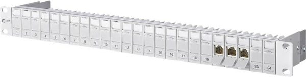 Metz Connect 130920-E 24 Porty Patchpanel 483 mm (19″) CAT 6a 1 U srebrny (metaliczny) Zamontowany