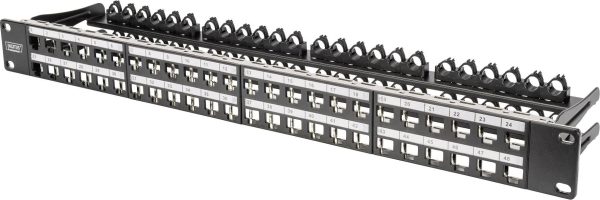 Digitus DN-91424 48 Portów Patchpanel 483 mm (19″) CAT 6a 1 U wielobarwny Niezamontowany