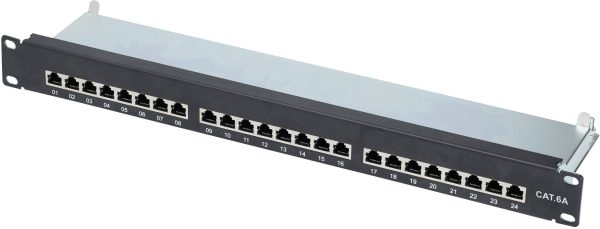 Renkforce 24 Porty Patchpanel 483 mm (19″) CAT 6a 1 U Zamontowany