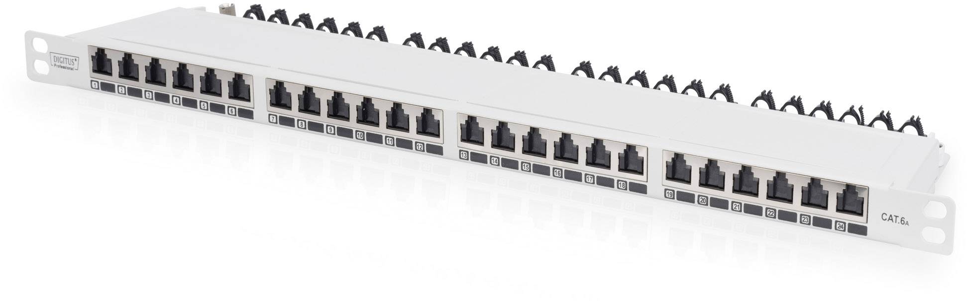 Digitus DIGITUS - CAT 6A, Klasse EA High Density Patch Panel, geschirmt 24 Porty Patchpanel 483 mm (19") CAT 6a, CAT 6a - obrazek 1
