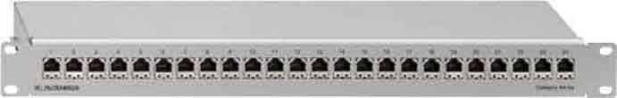 Rutenbeck PP-Cat.6A iso-24/1 24 Porty Patchpanel 483 mm (19") CAT 6a 1 U wielobarwny Zamontowany - obrazek 1