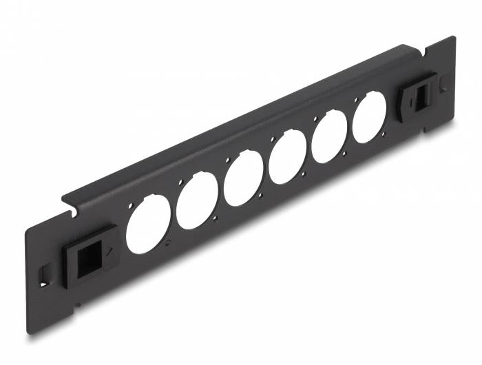 Delock 66899 Patch panel 254 mm (10") 1 U czarny - obrazek 1