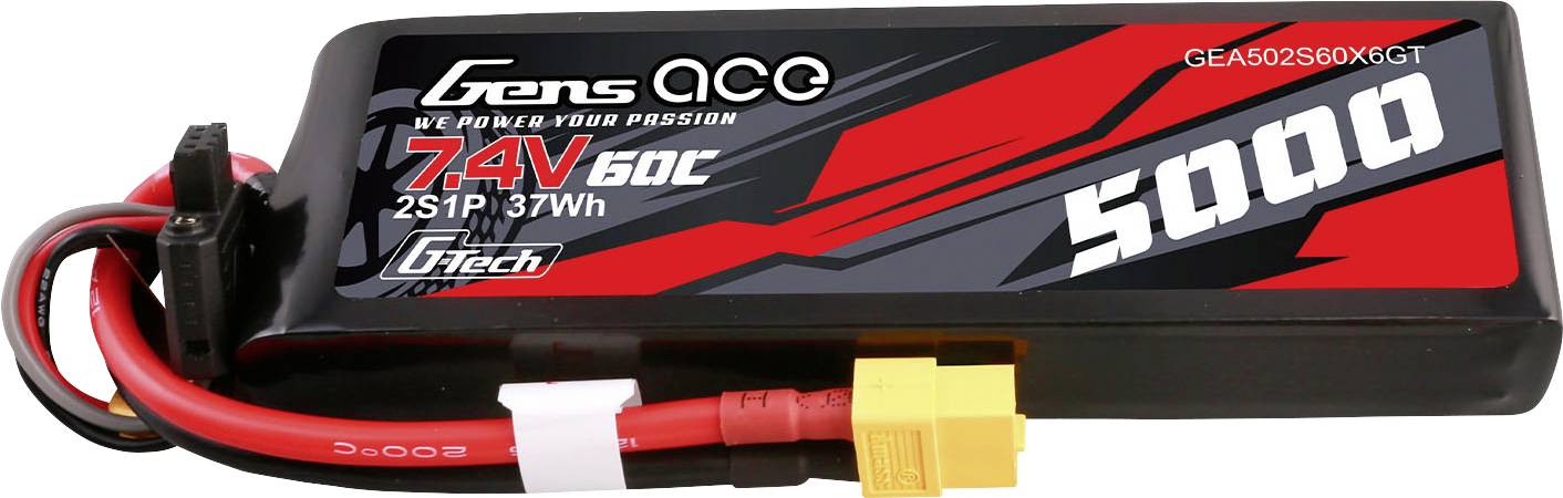 Gens ace Pakiet akumulatorów (LiPo) 7.4 V 5000 mAh Blok XT60 - obrazek 1