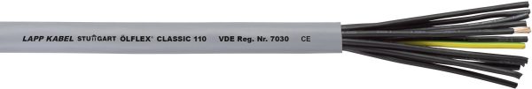 Przewód sterowniczy LAPP ÖLFLEX® CLASSIC 110 1119802/1, 2 x 0.75 mm², Produkty w metrach bieżących, szary