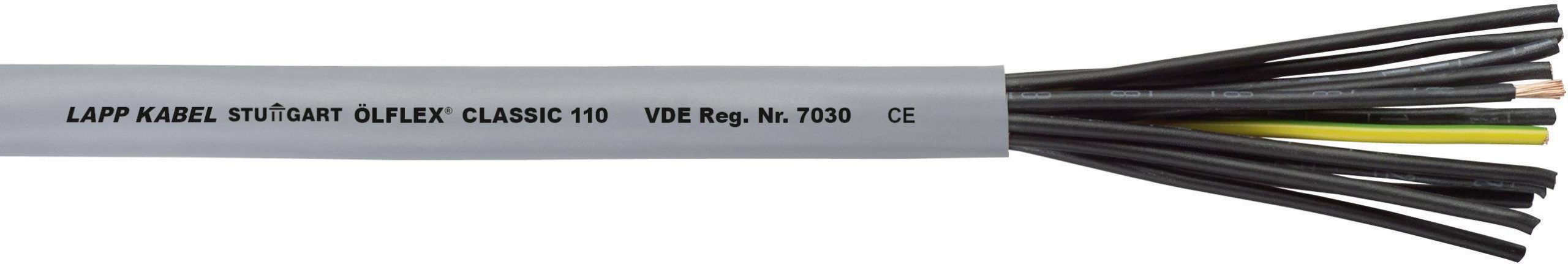 Przewód sterowniczy LAPP ÖLFLEX® CLASSIC 110 1119103/1, 3 G 0.75 mm², Produkty w metrach bieżących, szary - obrazek 1