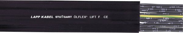Przewód sterowniczy LAPP ÖLFLEX® LIFT F 42003/1, 7 G 1.5 mm², Produkty w metrach bieżących, czarny