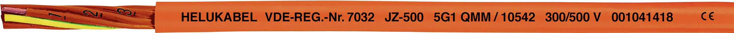 HELU JZ-500 Orange Przewód sterowniczy 3 G 2.5 mm² pomarańczowy 10747 100 m - obrazek 1