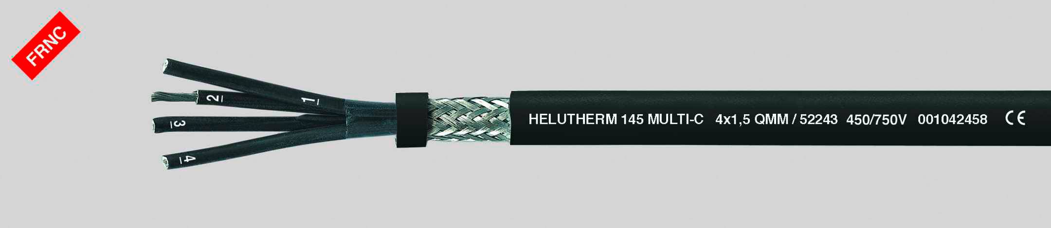 HELU HELUTHERM® 145 Multi-C Przewód odporny na wysokie temperatury 3 x 0.50 mm² czarny 52200 100 m - obrazek 1
