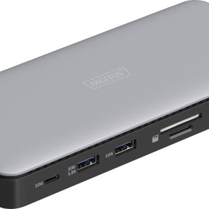 Stacja dokująca USB-C® Digitus DA-70917 z funkcją ładowania, zintegrowany czytnik kart, obsługuje 8K@30Hz (1x) / 4K@30Hz Stacja dokująca USB-C® Digitus DA-70917 z funkcją ładowania, zintegrowany czytnik kart, obsługuje 8K@30Hz (1x) / 4K@30Hz