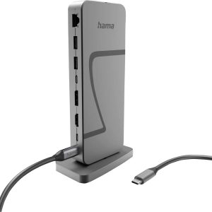 Stacja dokująca USB-C® Hama Connect2Office Speed zasilanie USB-C®, obsługuje 8K@30Hz (1x) / 4K@30Hz (2x) Stacja dokująca USB-C® Hama Connect2Office Speed zasilanie USB-C®, obsługuje 8K@30Hz (1x) / 4K@30Hz (2x)