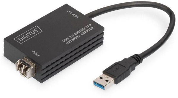 Digitus do komputerów, światłowody szklane, Notebook, USB 3.2 Gen 1 (USB 3.0), LAN adapter [1x USB – 1x SFP] DN-3026 17.