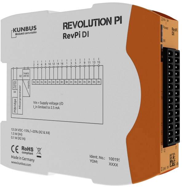 Moduł rozszerzeń PLC Revolution Pi by Kunbus RevPi DI PR100195 24 V