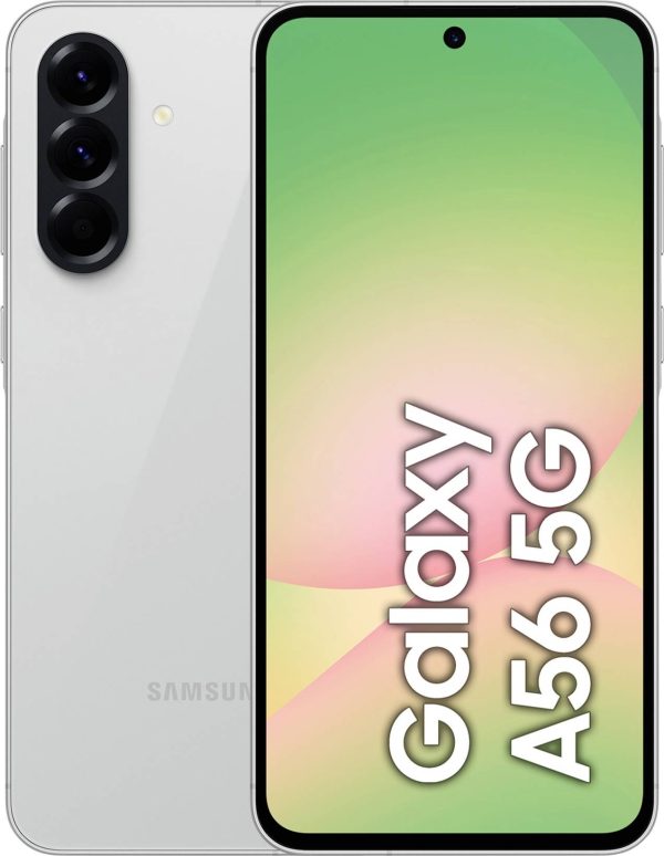 Samsung Galaxy A56 5G Smartfon Dual-SIM 256 GB 17 cm (6.7 cal) 50 MPx, 12 MPx, 5 MPx Android™ 15 jasnoszary