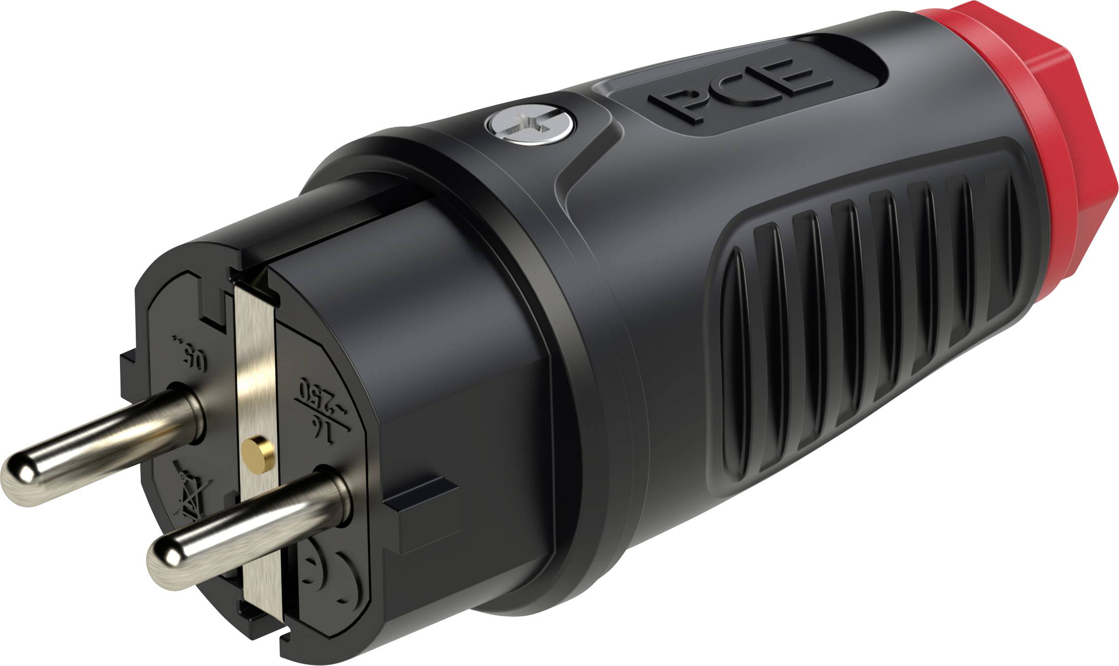 Wtyczka z uziemieniem PCE 0512-sr, IP54 - obrazek 1