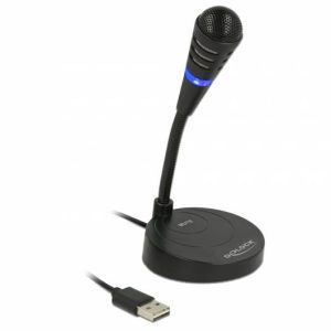 Gęsia szyja Mikrofon USB Delock 65868 Rodzaj transmisji danych:przewodowa Gęsia szyja Mikrofon USB Delock 65868 Rodzaj transmisji danych:przewodowa