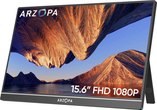 Arzopa Przenośny monitor EEK A (A – G) 39.6 cm (15.6 cal) 1920 x 1080 px 16:9 25 ms HDMI, USB-C®, USB Host LCD (IPS)