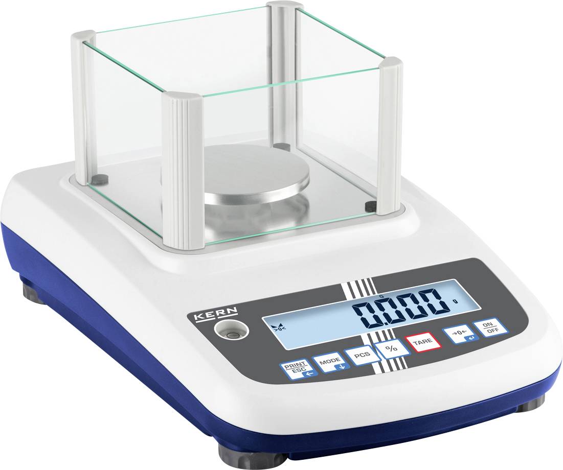 Kern PFB 120-3 Waga precyzyjna Zakres pomiaru maks. 120 g Podziałka 0.001 g poprzez zasilacz sieciowy srebrny - obrazek 1
