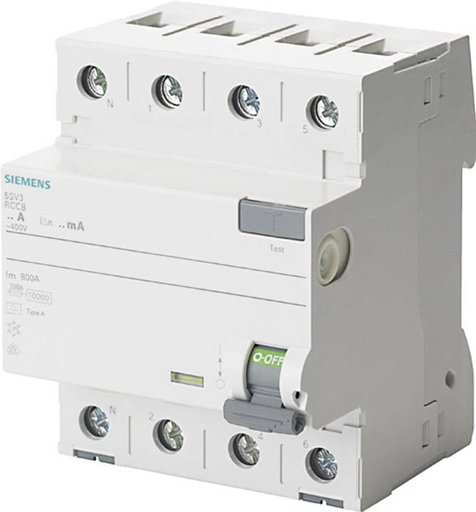 Siemens 5SV33466KL Wyłącznik różnicowoprądowy A 4 styki 63 A 0.03 A 400 V - obrazek 1