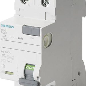Wyłącznik różnicowoprądowy Siemens 5SV33126KL 2 styki 25 A 0.03 A 230 V Wyłącznik różnicowoprądowy Siemens 5SV33126KL 2 styki 25 A 0.03 A 230 V