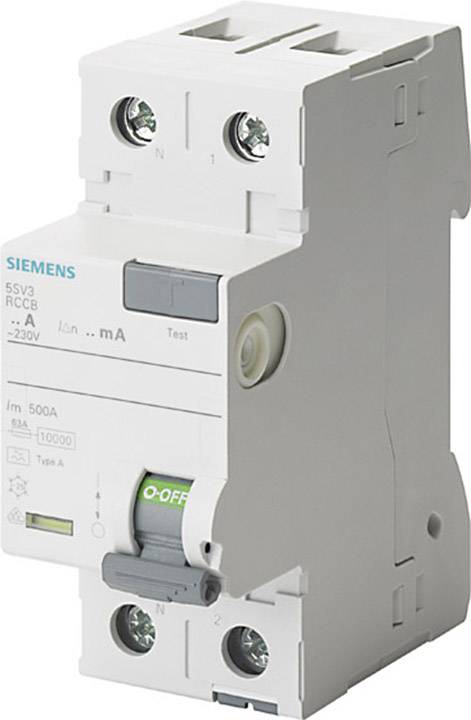 Wyłącznik różnicowoprądowy Siemens 5SV33126KL 2 styki 25 A 0.03 A 230 V - obrazek 1