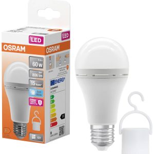 Żarówka Źródło światła LED zasilane bateryjnie OSRAM HOMELIGHTING 4099854190131 E-27 8 W = 60 W biały 1 szt. Żarówka Źródło światła LED zasilane bateryjnie OSRAM HOMELIGHTING 4099854190131 E-27 8 W = 60 W biały 1 szt.