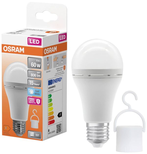 Żarówka Źródło światła LED zasilane bateryjnie OSRAM HOMELIGHTING 4099854190131 E-27 8 W = 60 W biały 1 szt.