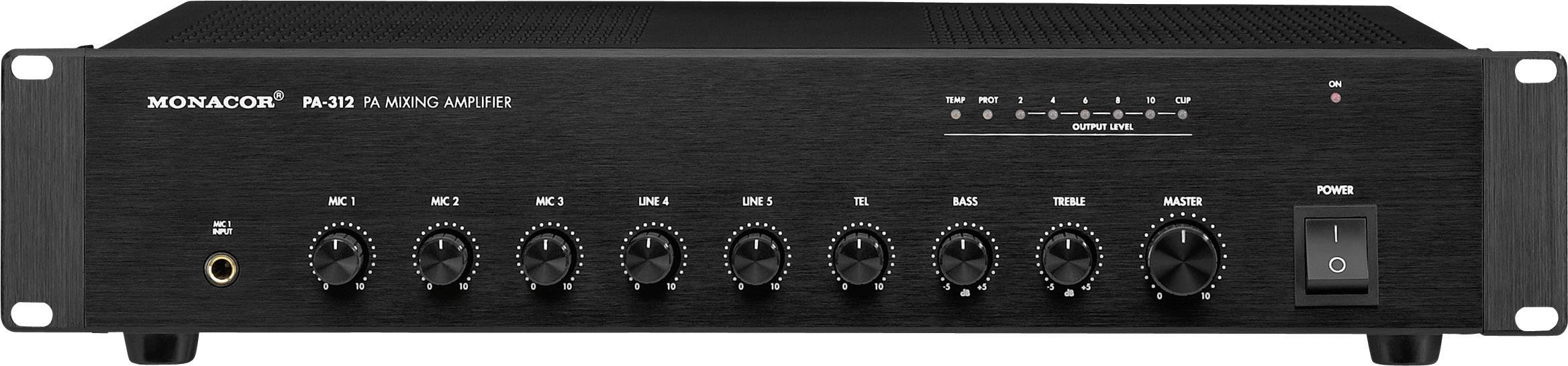 Monacor PA-312 Wzmacniacz ELA 120 W 1-kanałowy - obrazek 1