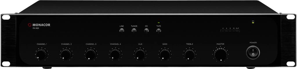 Monacor PA-924 Wzmacniacz ELA 240 W 5-kanałowy - obrazek 1