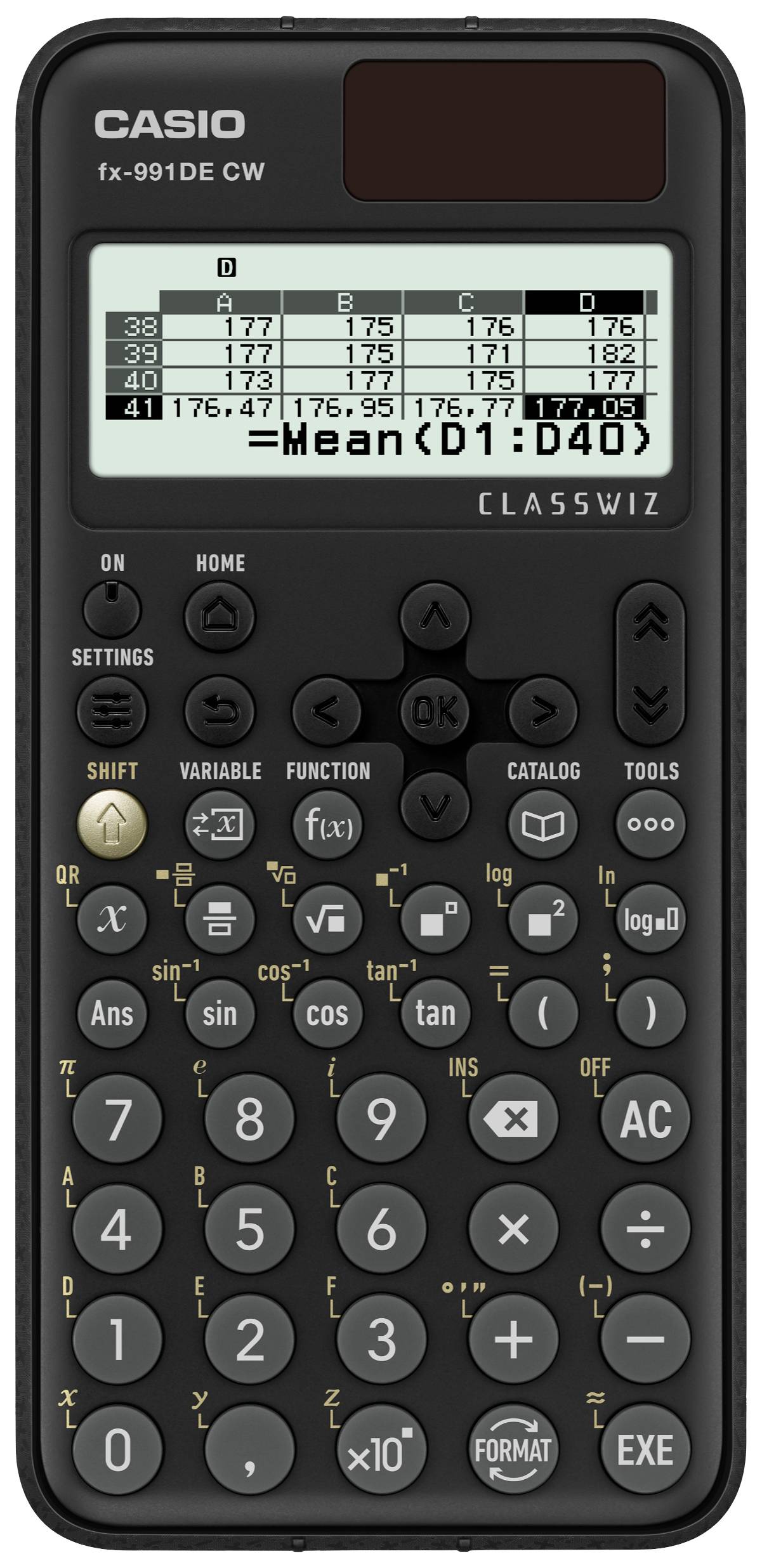 Casio FX-991DE CW Kalkulator techniczny, naukowy czarny Wyświetlacz: 10 bateryjne, energią słoneczną (S x W x G) 77 x 10 - obrazek 1