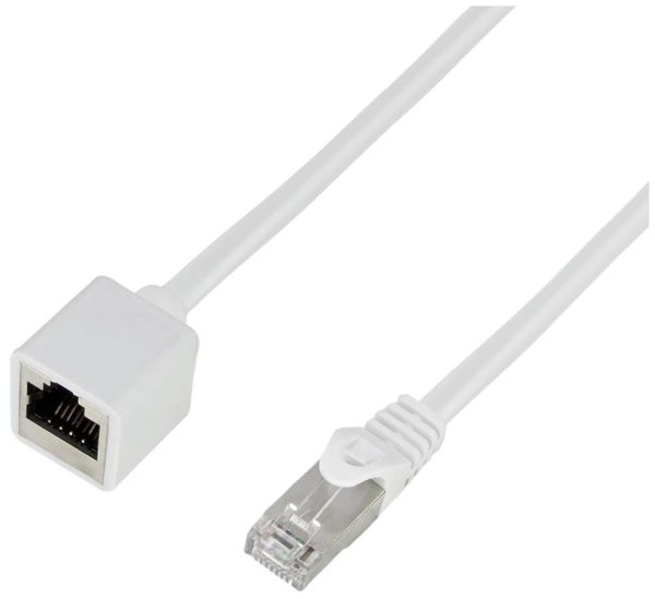 przedłużacz LAN LogiLink CQX091S, 1 szt., RJ45, CAT 6a, S/FTP, 10.00 m, biały