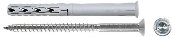 Zestaw kołków SXR 8 x 80 mm i wkrętów do drewna 5,5 x 85 mm Fischer