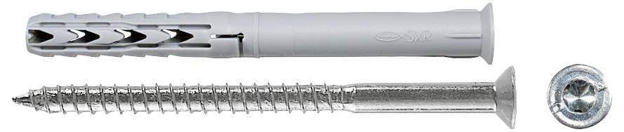 Zestaw kołków SXR 8 x 80 mm i wkrętów do drewna 5,5 x 85 mm Fischer - obrazek 1