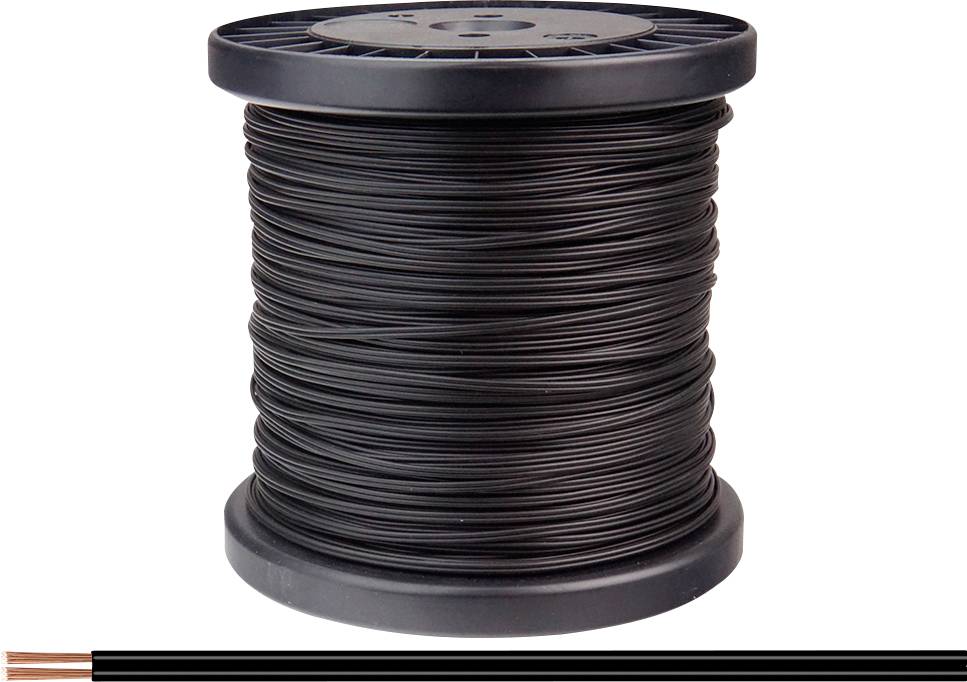 Przewód linka Donau Elektronik 218-11-100, 2 x 0.14 mm², czarny, 100 m - obrazek 1