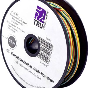 Przewód typu linka 3 x 0.14 mm², czerwony, czarny, zielony 607052 25 m