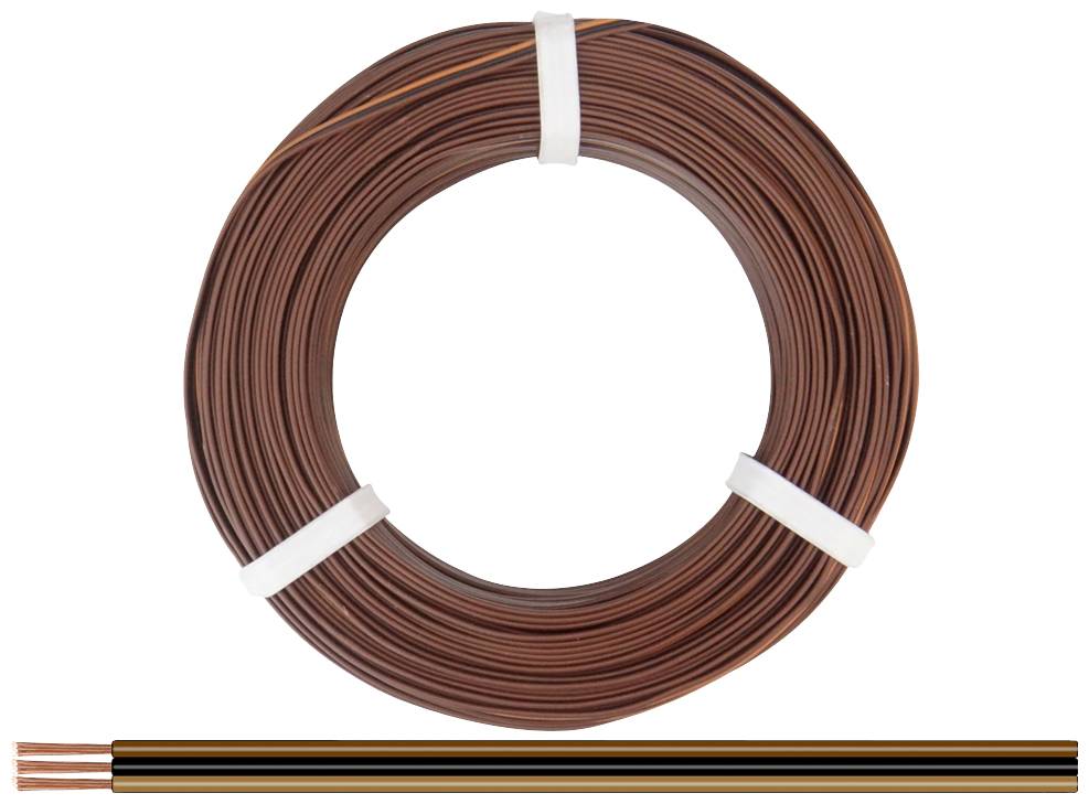 Donau Elektronik 325-818-25 Przewód linka 3 x 0.25 mm² + 3 x 0.25 mm² ciemnobrązowy, czarny, jasnobrązowy 25 m - obrazek 1