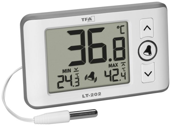 TFA Dostmann Digitales Profi-Thermometer mit Kabelfühler LT 202 Termometr biały 30.1052.02-ISO TFA Dostmann Digitales Profi-Thermometer mit Kabelfühler LT 202 Termometr biały 30.1052.02-ISO