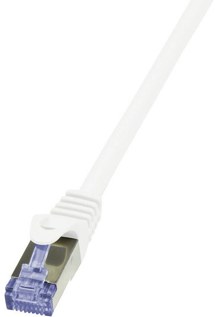 kabel LAN LogiLink CQ3091S, 1 szt., RJ45, CAT 6a, S/FTP, 10.00 m, biały - obrazek 1