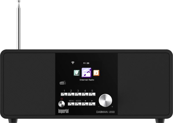 Radio internetowe Imperial Dabman i200 V2 DAB+, fale metrowe (VHF), Internet czarny