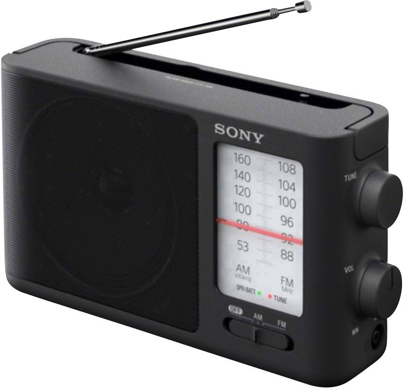 Radio przenośne Sony ICF-506 fale metrowe (VHF) czarny - obrazek 1