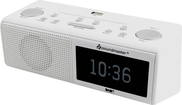 Radiobudzik soundmaster UR8350WE DAB+, fale metrowe (VHF) biały