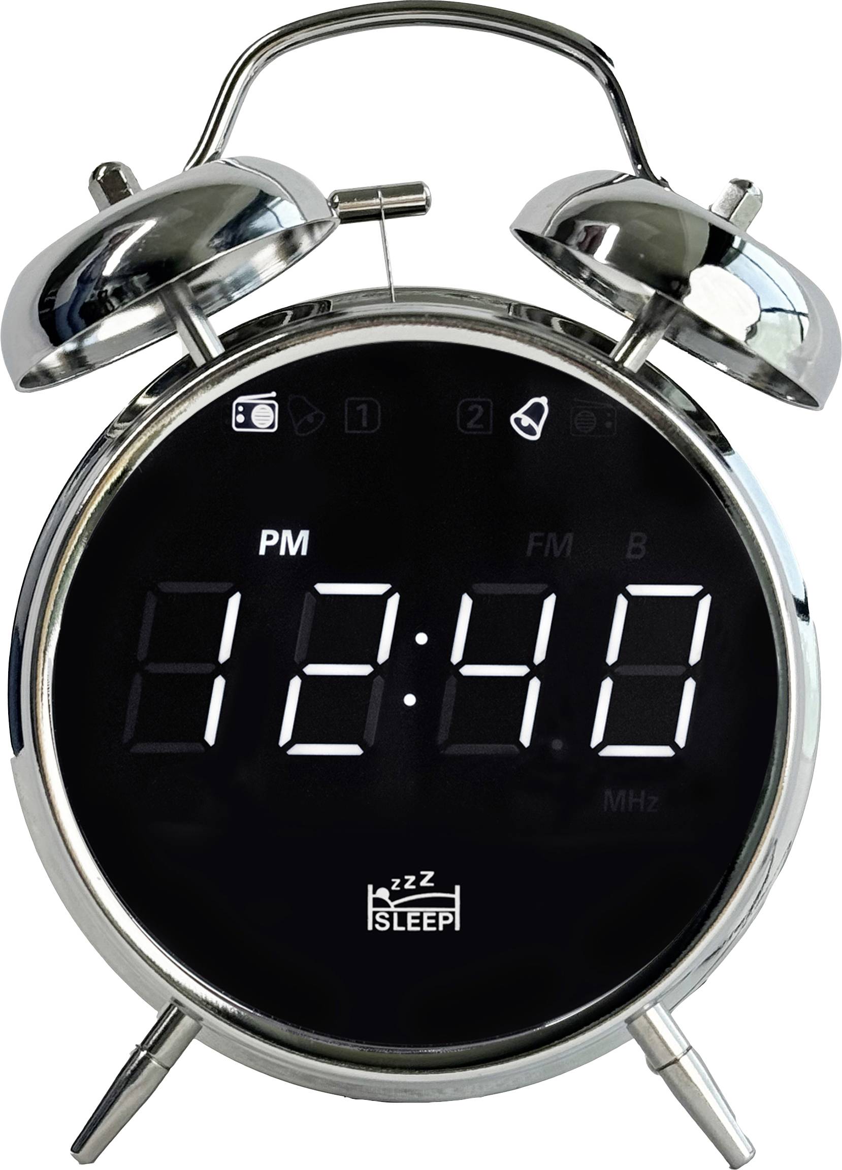 Radiobudzik Silva Schneider URW 240 fale metrowe (VHF) funkcja budzika chrom, czarny - obrazek 1