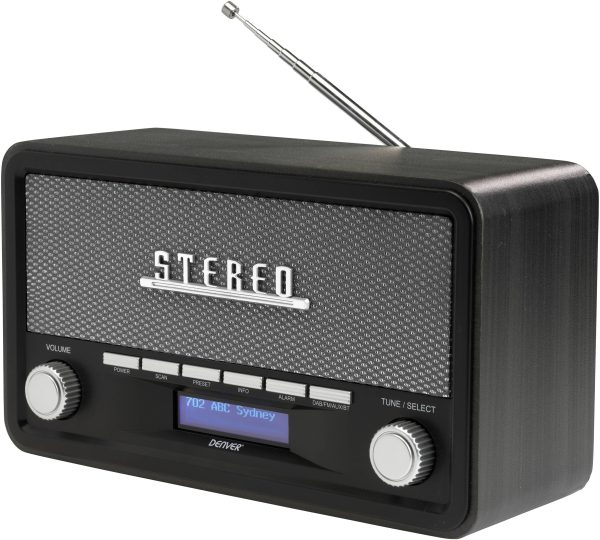 Radio kuchenne Denver DAB-18 fale metrowe (VHF), DAB+ funkcja budzika ciemnoszary