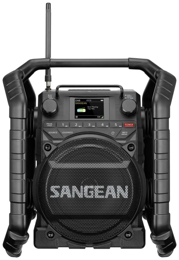 Radio na budowę Sangean U-4X DAB+, fale metrowe (VHF) wielokrotne ładowanie, wodoodporny, wstrząsoodporny, pyłoszczelny,