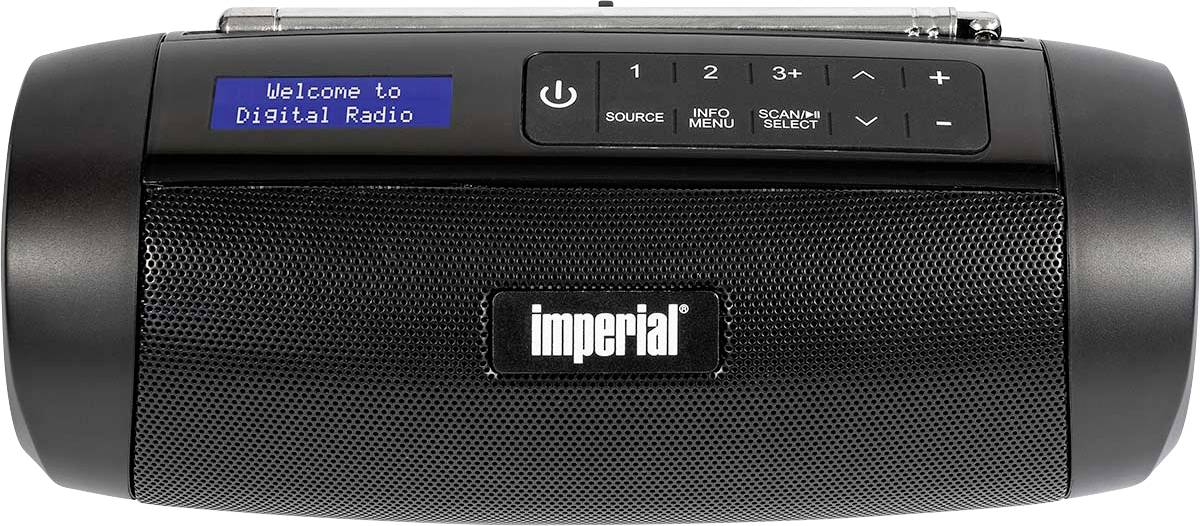 Radio outdoorowe Imperial Imperial DABMAN GO DAB+ / FM Kompaktradio Schwarz DAB+, fale metrowe (VHF), FM wielokrotne ład - obrazek 1